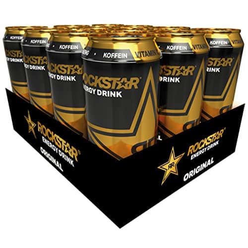 Rockstar Energy Drink Original Boisson rafraîchissante contenant de la caféine pour le coup d'énergie jetable (12 x 500 ml)