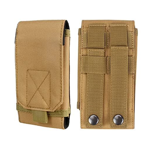 Universal Tactical Molle Holster Army Mobile Phone Belt Pouch EDC Security Pack Carry Accessory Kit Waist Bag Case Compatible iPhone 13/14/15/16 Series & Samsung Galaxy S24, A-Series