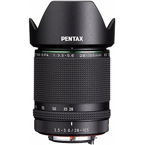 Pentax Objectif D FA 28-105 mm F3.5-5.6 HD ED DC WR pour Reflex Plein Format Pentax K-1 - Noir
