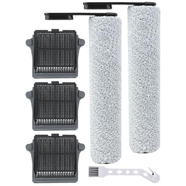 S6 / S7 Pro Accessoires Compatible avec Tineco Floor One S6 / Floor One S7 Pro aspirateur humide et sec, 2 rouleaux de brosse & 3 filtres HEPA, Rouleau de brosse de rechange et Filtre HEPA