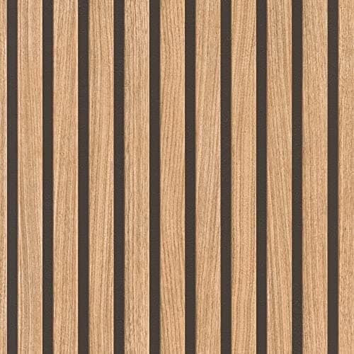 Rasch 278408 – Papier peint en papier marron avec aspect bois, panneaux en bois 3D au look moderne Skandi – 10,05 m x 0,53 m (L x l)