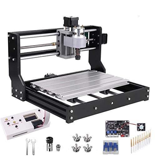 Version De Mise à niveau CNC 3018 Pro GRBL Commande DIY Mini CNC, Mcwdoit Graveur De Routeur à Bois Avec Contrôleur Hors Ligne + 5mm ER11 PCB + 20 PCS 3.175MM Bits