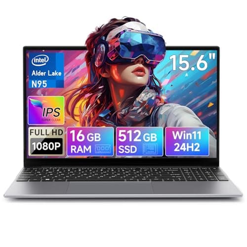 BMAX Ordinateur Portable 15,6 Pouces 16 Go RAM 512 Go SSD PC Portable Quad Core N95 Win 11 Pro Laptop Jusqu'à 3,4 GHz 1920x1080 IPS BT5.0, WiFi5, USB3.2x2, Type C, Film du Clavier Français