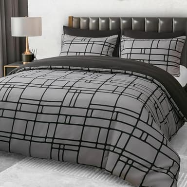 Pamposh Housse de Couette 220 x 240 cm – Housse de Couette en Microfibre Ultra Douce 220 x 240 cm avec taie d'oreiller, Parure de lit en Microfibre avec Fermeture éclair