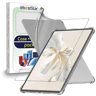 ebestStar - Coque pour Honor Pad 9, Etui Protection Silicone Transparent Antichoc, Coins Renforcés, Transparent + Verre Trempé