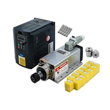 Moteur de broche CNC 2.2kw 2200w 220v 400hz 24000rpm mandrin refroidi par air avec 2.2KW VFD +13 pinces ER20 PCS (1-13mm)