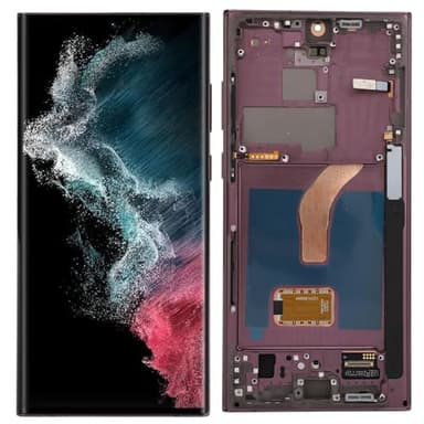 6,8 OLED pour S22 Ultra, écran Tactile LCD LED Numériseur Assemblée S22ultra 5G SM S908B, écran LCD de Remplacement avec Cadre, Version Internationale de L'UE