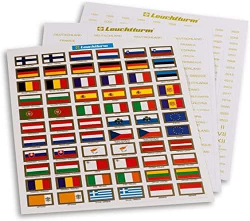 Leuchtturm Etiquettes Set pour pièces d'Euros