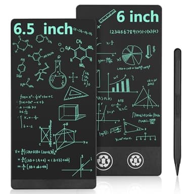Czemo Double-écran Tablette D'écriture LCD pour Adultes 6,5 pouces + 6,0 pouces, Lignes D'écriture HD de 0,5 mm,Tableau Numérique pour Bureau, Mémo, Agenda