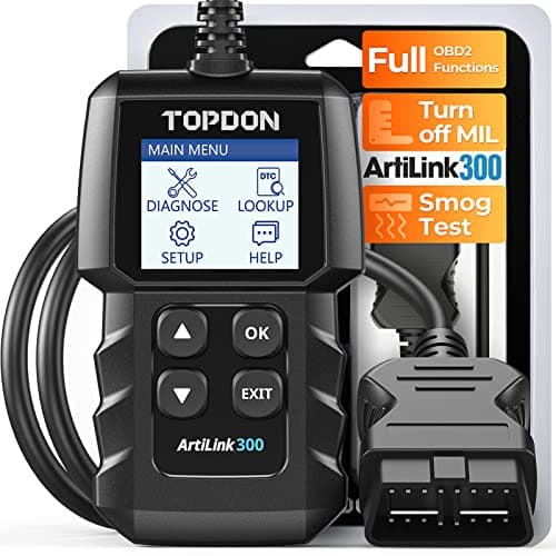 TOPDON AL300 Lecteur de Code, Valise Diagnostic Auto avec Fonctions complètes de OBD2, OBDII Diagnostic français, Lire et Effacer Le Code d'erreur du Moteur, Applicable aux Voitures après 1996