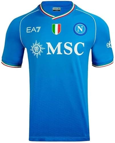 SSC NAPOLI Maillot Home Ea7 T-Shirt, Bleu, XXL
