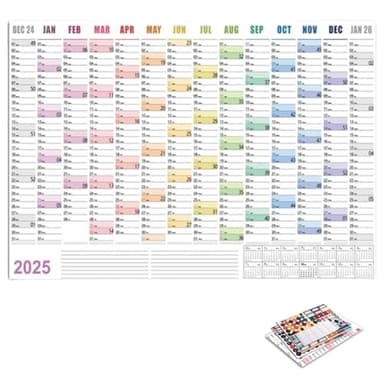 Calendrier 2025, Calendrier 2025 Grand Format, Calendrier Mural, Grand Format, Planning Familial - Pour L'Organisation Familiale, Les Études Et Le Travail