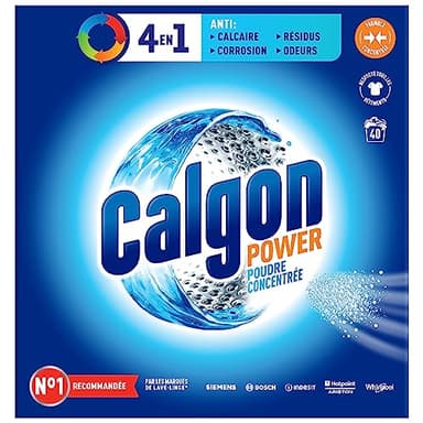 Calgon poudre 4en1 anticalcaire, protège et maintient votre lave-linge propre - 1KG- 40 lavages