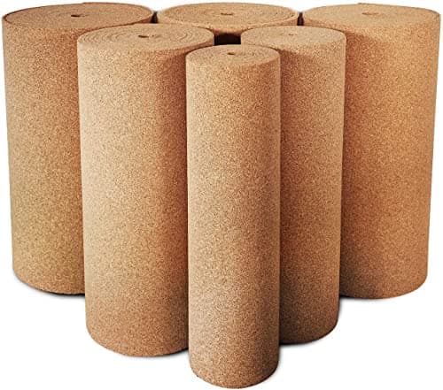 Floordirekt | Rouleau isolant liège mur/sol - Isolant naturel - Polyvalent - Isolation acoustique et thermique | épaisseur: 5 mm, 100 x 50 cm