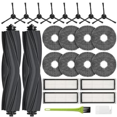 RUKHOOL Accessoires pour Dreame L10 Prime / L10s Plus / L10s Pro Gen 2 / L10s Ultra/Xiaomi X20 Plus / X10+ Pièces de Rechange 2 Brosse Principale 8 Chiffons de Nettoyage 4 Filtres 8 Brosse Latérale