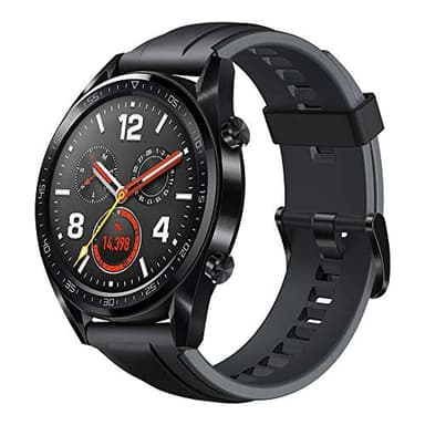 HUAWEI Watch GT - Montre Connectée (GPS, Ecran AMOLED Tactile, boitier INOX 46mm, autonomie jusqu'à 14 Jours) avec Bracelet Sport Noir