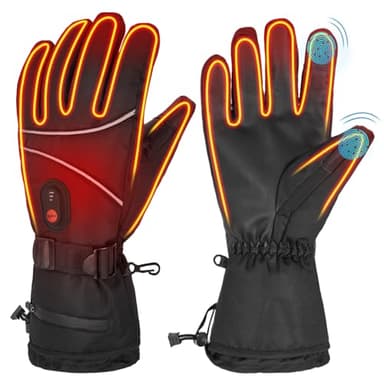 Gants Chauffants pour Homme Et Femme,Hiver Gant Chauffant,avec 7.4v 3000mah Gants Chauffants Rechargeables,,3 Réglages De Chaleur,Gants Chauds Hiver Chauffe,pour Ski,Bicyclette,Moto,Chasse,Pêcher