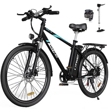 HITWAY Électrique, 26 Pouces Ebike 250W Moteur Velo Electrique,VTT Batterie Lithium Amovible 36V/14Ah, 7 Vitesses Vélo de Ville Velo Hollandais Femme Bicyclette Adulte ebike,jusqu'à 45-100km