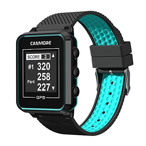 Canmore TW353 Montre GPS de Golf pour Homme et Femme, écran LCD à Contraste élevé, Accessoire de Golf léger et Essentiel pour Les golfeurs, Vert/Noir