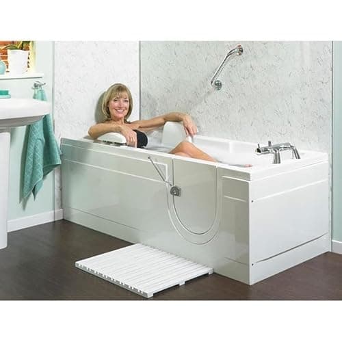 Baignoire avec porte et assise modèle 17 Dimensions 170 x 70 cm Version gauche Blanc