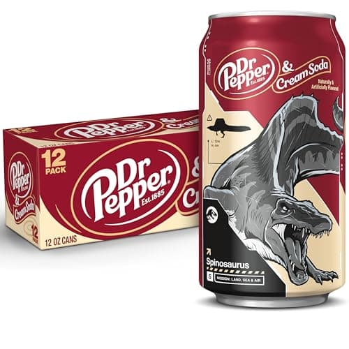 Dr Pepper Lot de 12 canettes de boisson 355 ml, crème soda, 4260 ml