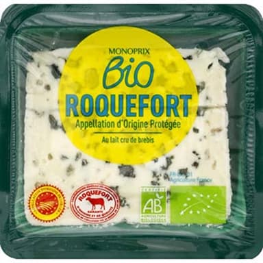 Monoprix Bio Roquefort AOP au lait cru de brebis - La barquette de 100 g