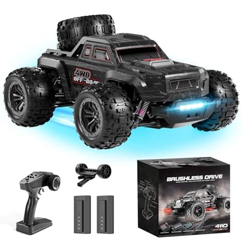 snookids Voiture Télécommandée Brushless Rapide 1:16 4WD 42 KM/H High Speed Voiture RC, 2,4 GHz Télécommandée Tout Terrain avec 7 Modes Lumineux, RC Car pour Enfant Adulte, pour Sable, Boue