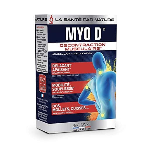 MYO D COMPRIMES - DECONTRACTANT MUSCULAIRE - Décontraction Musculaire - Souplesse & Mobilité - Apaisant, Relaxant Pour Muscles Dos, Mollets, Cuisses - 30 Jours - Laboratoire Français Eric Favre