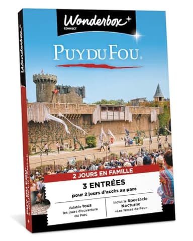 PUY du Fou - 2 Jours en Famille - Coffret Cadeau - Ticketbox - Idée Cadeau Divertissement