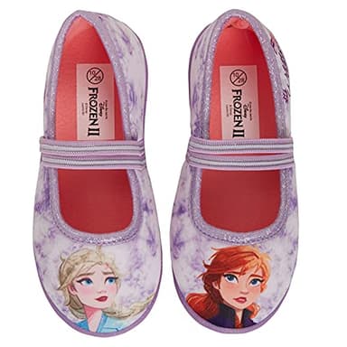 Disney Elsa Anna La Reine des Neiges 2 Chaussons pour fille Lilas, bleu, 31 EU