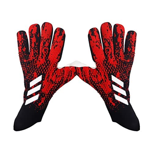 Sdaren Gants de Gardien But Football, Respirant et près du Corps sécurisés d'entraînement Football avec Une adhérence Forte Protection des Doigts épaissie, Taille 8-10, Rouge, 10 mètres