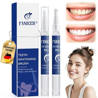 Lot de 2 Stylo de Blanchiment Dents, blanchiment dents éclaircissement stylo, Blanchiment Dentaire, Portable & Facile à Utiliser Teeth Whitening, Blanchir les Dents Facilement