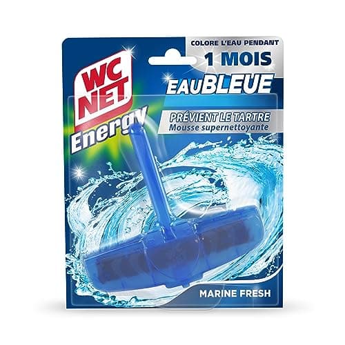WC Net Energy Bloc Anti-tartre 5 Actions Eau Bleu Longue Durée Marine Fresh 40 g