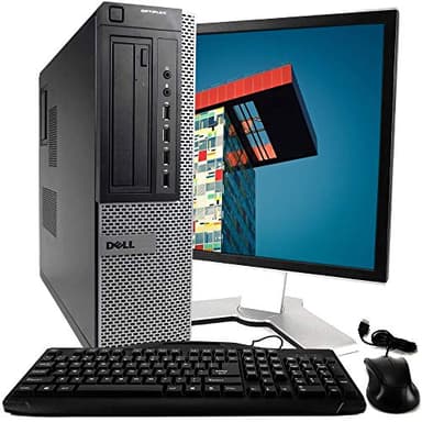 Placement complet ordinateur fixe PC Intel Core i5 Windows 10 + écran LCD 22" VGA/DVD Rom/Microsoft (reconditionné certifié)