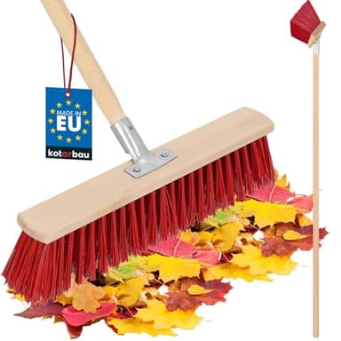 Kotarbau® Balai de Route 400 mm avec Manche Balai Exterieur terrasse Industrie Balai cantonnier Balai Jardin Balai Brosse Exterieur Balai Chantier Balai terrasse