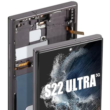 Atwist Écran LCD TFT pour Samsung Galaxy S22 Ultra 5G - pour Samsung S22 Ultra 5G S908B LCD Numériseur SM-S908B SM-S908U SM-S908W LCD Display Écran Tactile Remplacement Verre Assemblée avec Cadre