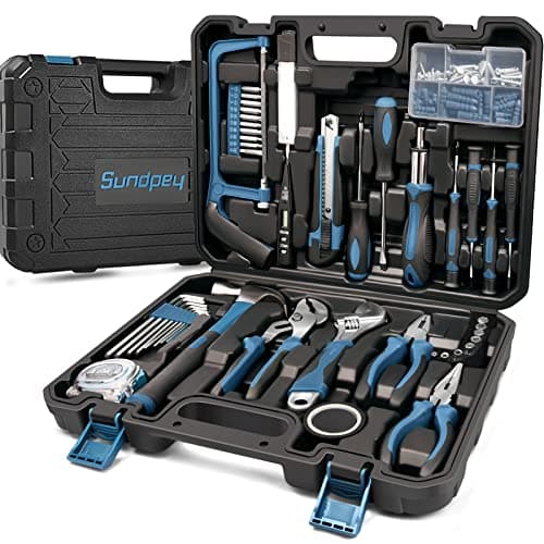 Sundpey Malette à Outils 148 Pièces - Caisse à Outils Complète Portable avec Tournevis et Pinces - Kit d’Outils Idéal pour Maintenance Quotidienne à la Maison ou au Garage Bleu