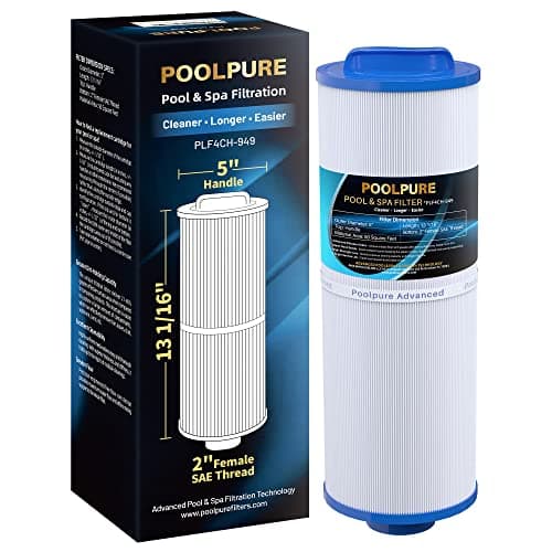 POOLPURE 4CH-949 Filtre de Spa remplace Pleatco PWW50L, Filbur FC-0172, SD-01143, 817-4050, Rising Dragon 50, Waterway Teleweir 50 m² Cartouche filtrante
