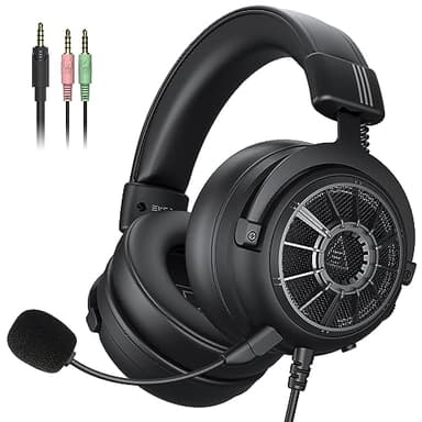 EKSA StarEngine S Casque Gaming, Casque Gamer PS4, Casque Filaire avec Microphone Détachable pour PC, PS4/PS5, Switch, Xbox One/Series X/S et Mobile avec Prise 3,5 mm
