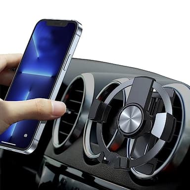 YIEDDE Support Telephone Voiture Portable pour Trous de Ventilation Ronds Support de Voiture Mercedes Benz Protection Contre Le Support de téléphone Portable pour iPhoneGalaxy, Huawei