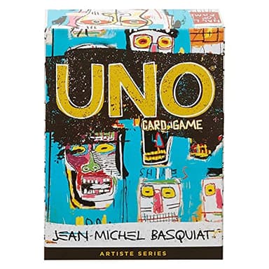 Mattel games Uno Edition Spéciale Artistes, Jeu de Société et de Cartes, Aux Couleurs du Travail de Jean-Michel Basquiat, GDG38
