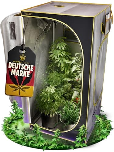 PURPLE LEGACY® 1680D Oxford Grow-Box 100 x 100 x 200 cm pour professionnels avec protection contre l'eau | Tente de culture pour culture hydroponique et plantes d'intérieur, tente de culture, tente de