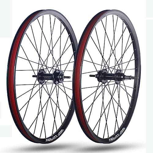 KANGXYSQ Paire De Roues VTT 26 Pouces Jantes À Frein À Disque Moyeux À Roulements Scellés Roue Libre Rotative 6/7/8/9 Vitesses Axe Traversant Avant 100mm Arrière 135mm