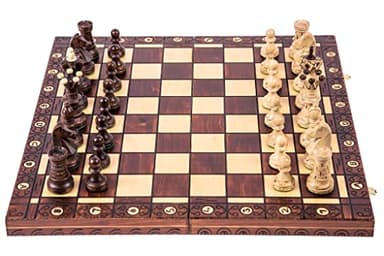 Square - Echecs en Bois AMBASADOR - 52 x 52 cm - Échiquier & Pièces d'échecs - Artisanat