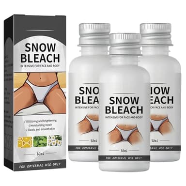 Snow Bleach Cream for Private Area, 30ml Crème éclaircissante et anti-noir pour la peau, dissolvant foncé pour la peau foncée, blanchiment de la peau pour le visage et le corps, 3pcs