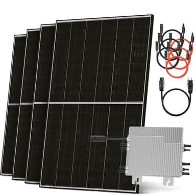 Solarway® Centrale électrique de balcon 2000 W prise complète - dernier onduleur 2000 W - installation solaire complète - panneaux solaires 500 W & Envertech & accessoires