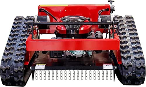 FUNNYBSG Tondeuse à gazon intelligente avec télécommande - Alimenté au gaz et sur chenilles, 7,5/HP, capacité de pente 30°, idéal pour les fermes, jardins domestiques, vergers et soins de pelouse