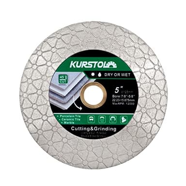 KURSTOL Disque Diamant - 125mm Disques à tronçonner diamantés Pour couper et meuler les carreaux de céramique, la porcelaine, le granit, le marbre