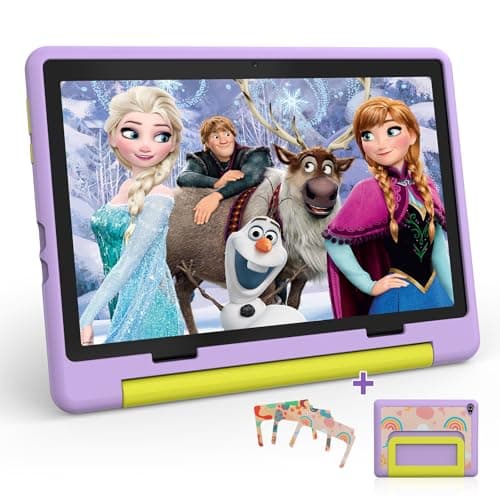 HotLight Tablette pour Enfant 10 Pouces Android 14 Tablette Enfants avec 8GB+64GB(TF 1TB),Kids Tablette Tactile Octa-Core,Éducative Apps Pré-Installé,Contrôle Parental, WiFi 6, BT5.0,5000mAh(Pourpre)