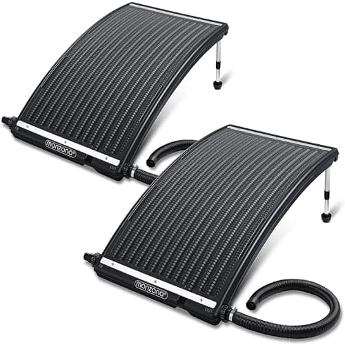 Monzana 2X Panneau de Chauffage Solaire 112x55x14cm 10.000L/h réglable 32/38mm raccord PEHD résistant UV Chauffage Piscine écologique collecteur capteur